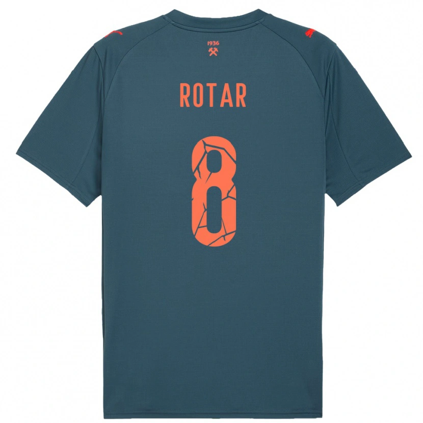 Danxen Damen Kyryl Rotar #8 Marineblau Rot Auswärtstrikot Trikot 2025/26 T-Shirt Österreich