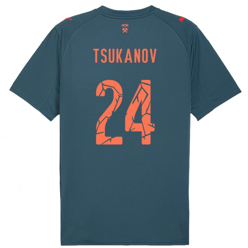 Danxen Damen Viktor Tsukanov #24 Marineblau Rot Auswärtstrikot Trikot 2025/26 T-Shirt Österreich