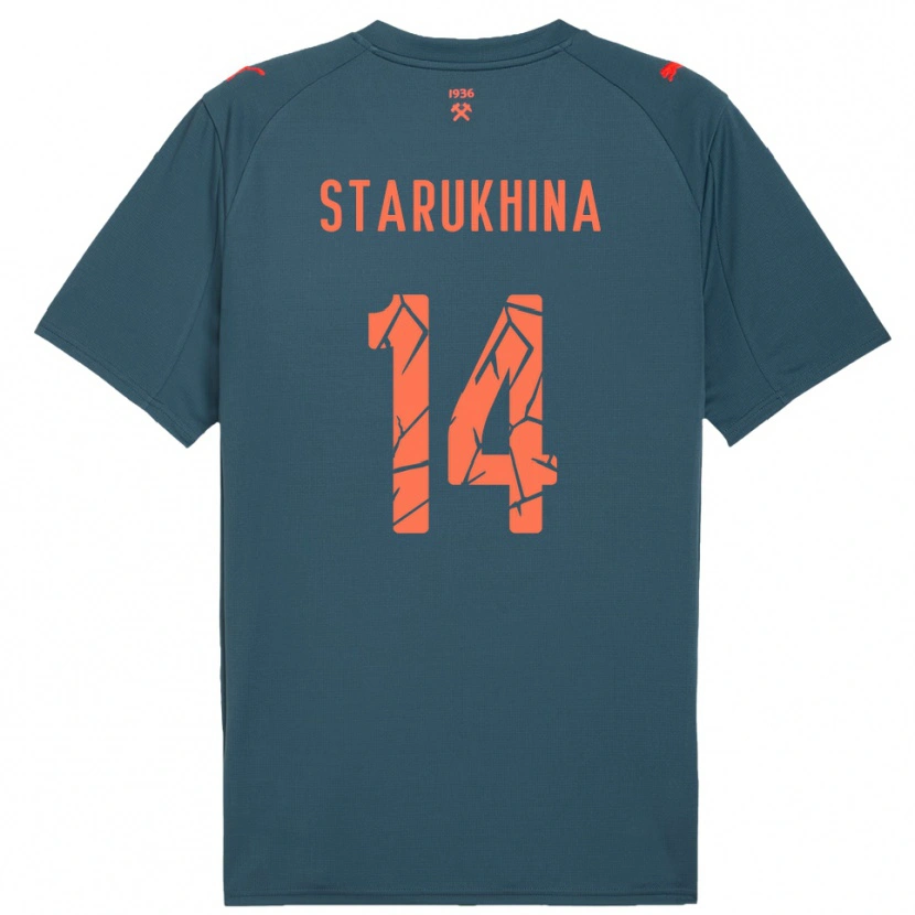 Danxen Damen Alina Starukhina #14 Marineblau Rot Auswärtstrikot Trikot 2025/26 T-Shirt Österreich