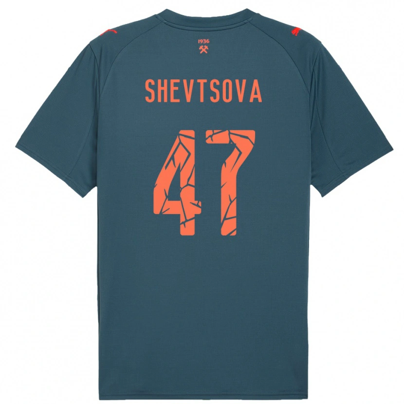Danxen Damen Viktoriia Shevtsova #47 Marineblau Rot Auswärtstrikot Trikot 2025/26 T-Shirt Österreich