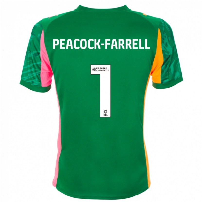 Danxen Kinder Bailey Peacock-Farrell #1 Trikot Grün Orange Torwarttrikot 2025/26 Österreich