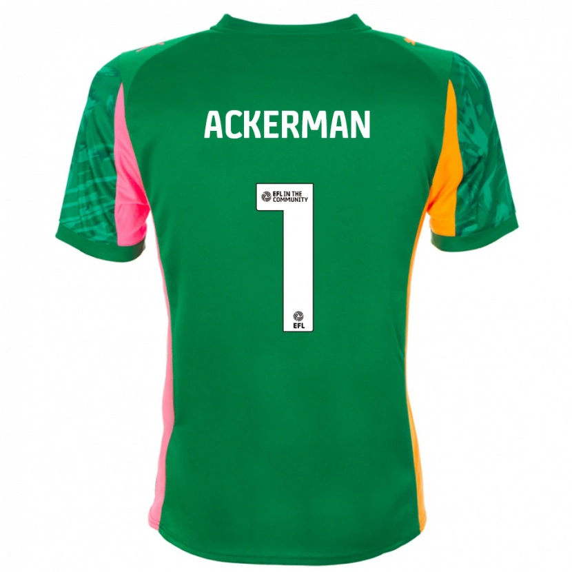 Danxen Kinder Emily Ackerman #1 Trikot Grün Orange Torwarttrikot 2025/26 Österreich