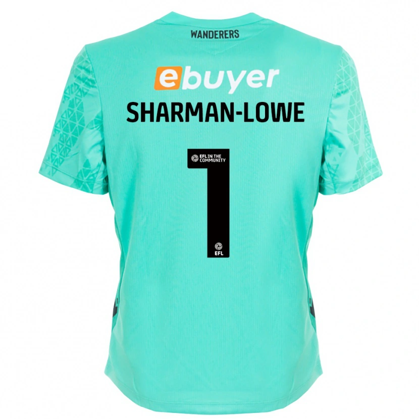 Danxen Kinder Teddy Sharman-Lowe #1 Trikot Aqua Schwarz Torwarttrikot 2025/26 Österreich