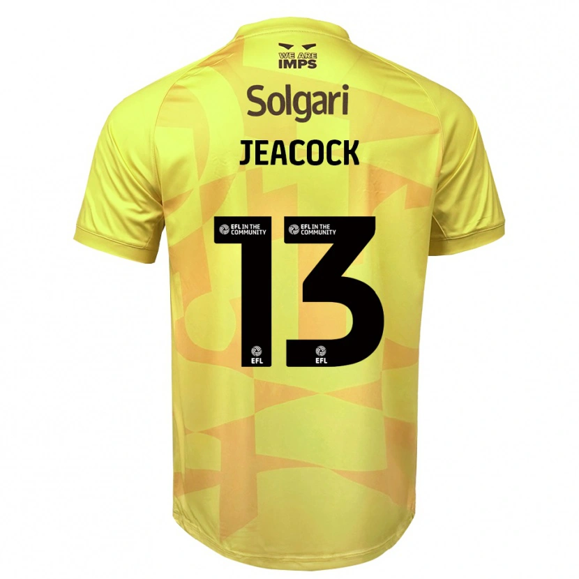 Danxen Kinder Zach Jeacock #13 Trikot Gelb Schwarz Torwarttrikot 2025/26 Österreich