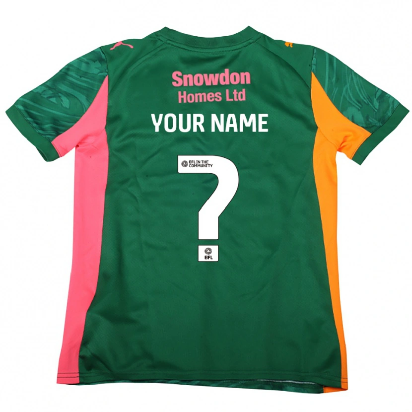 Danxen Kinder Northampton Town Trikot Dunkelgrün Rosa Torwarttrikot 2025/26 Österreich