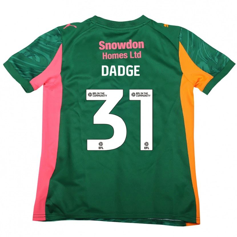 Danxen Kinder James Dadge #31 Trikot Dunkelgrün Rosa Torwarttrikot 2025/26 Österreich