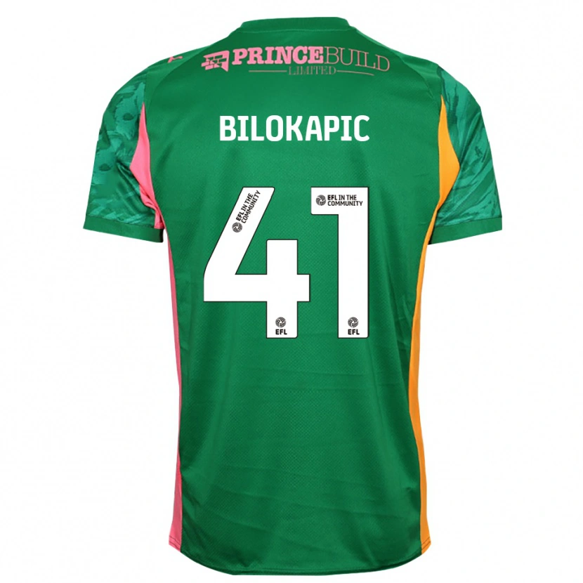Danxen Kinder Nicholas Bilokapic #41 Trikot Grün Rosa Torwarttrikot 2025/26 Österreich