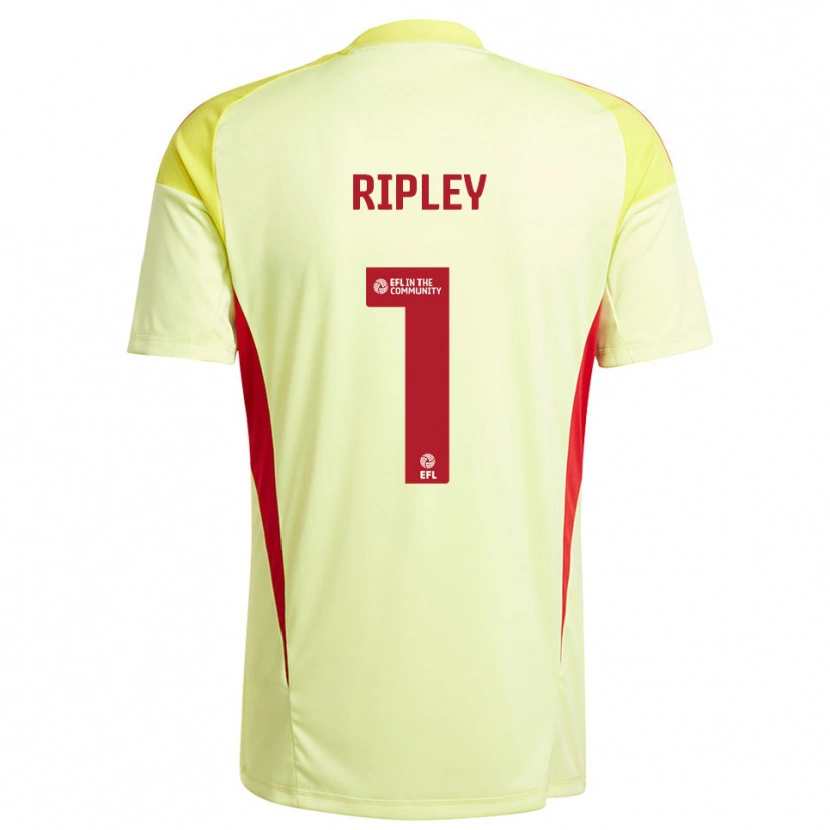 Danxen Kinder Connor Ripley #1 Trikot Blassgelb Torwarttrikot 2025/26 Österreich