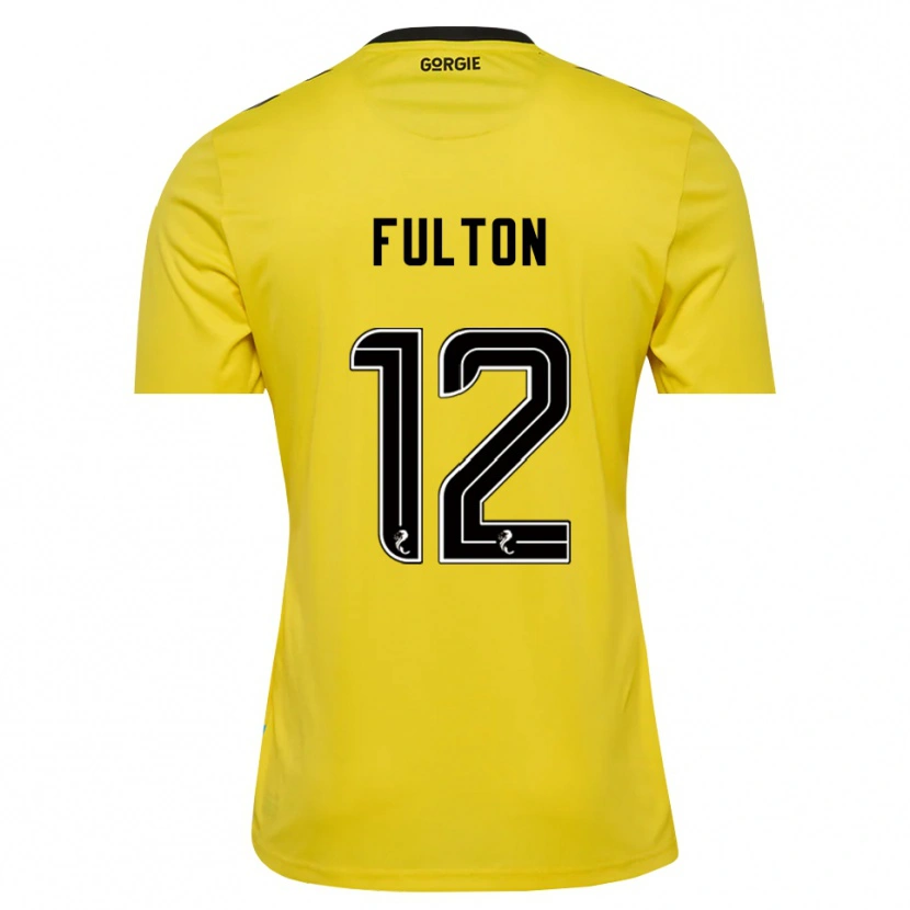 Danxen Kinder Ryan Fulton #12 Trikot Gelb Rot Schwarz Torwarttrikot 2025/26 Österreich