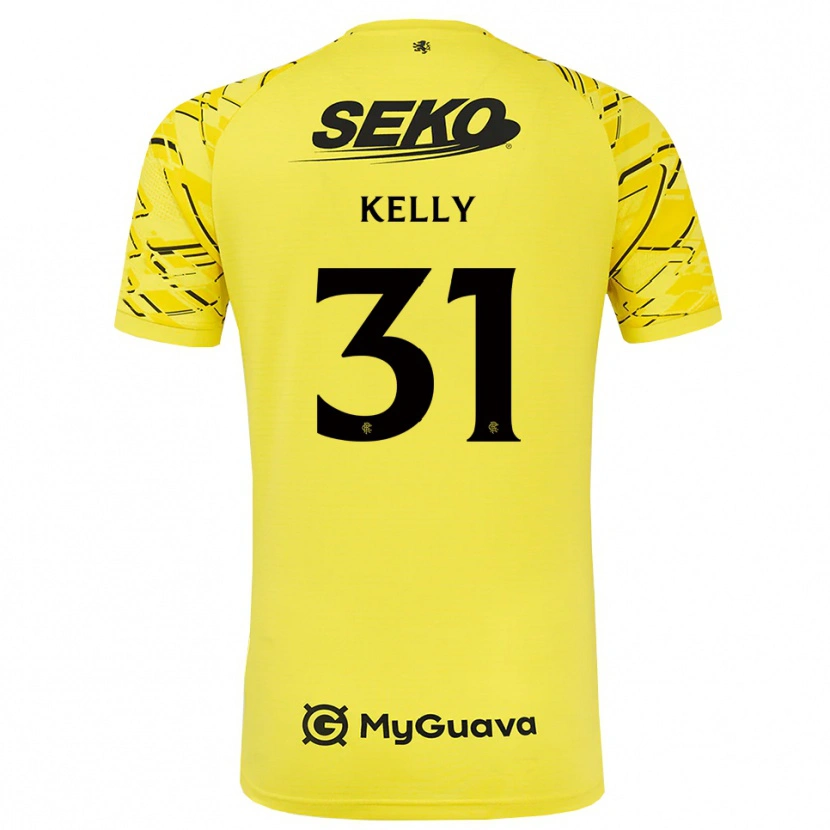 Danxen Kinder Liam Kelly #31 Trikot Gelb Schwarz Torwarttrikot 2025/26 Österreich