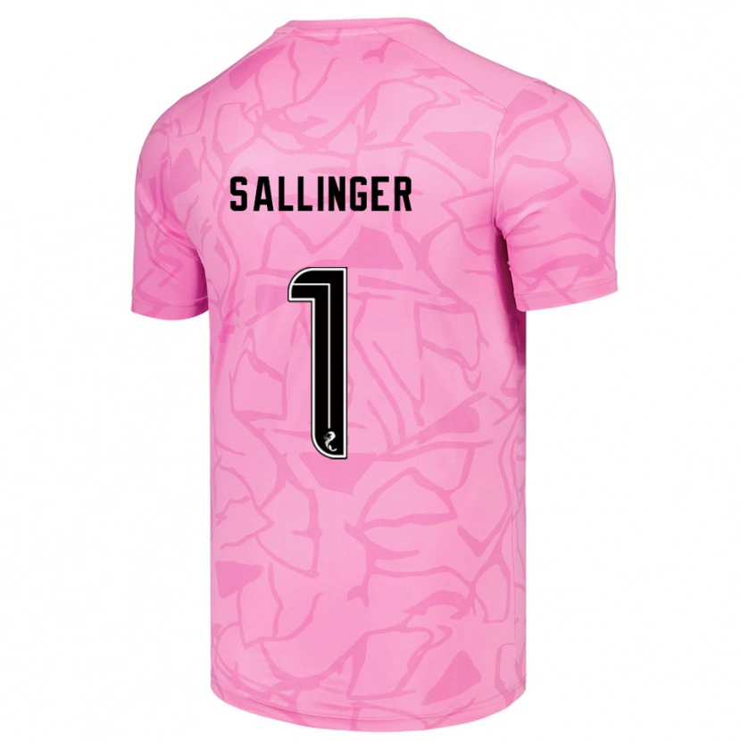 Danxen Kinder Raphael Sallinger #1 Trikot Pink Schwarz Torwarttrikot 2025/26 Österreich