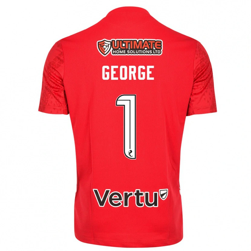 Danxen Kinder Shamal George #1 Trikot Rot Weiß Torwarttrikot 2025/26 Österreich