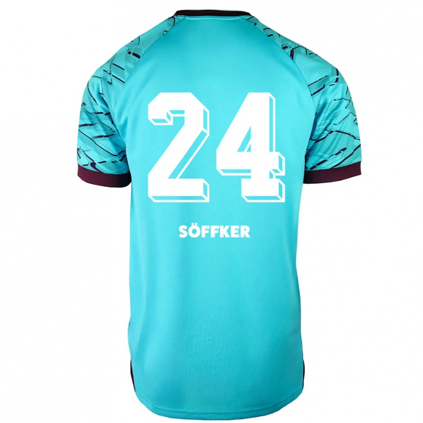 Danxen Kinder Alessia Söffker #24 Trikot Himmelblau Lila Torwarttrikot 2025/26 Österreich