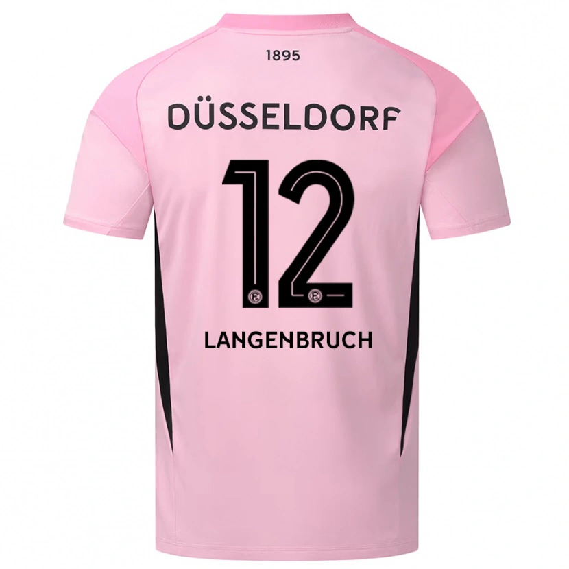 Danxen Kinder Linus Langenbruch #12 Trikot Rosa Schwarz Torwarttrikot 2025/26 Österreich
