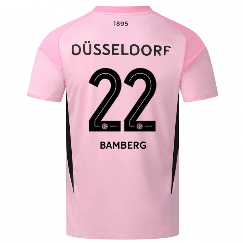 Danxen Kinder Julian Bamberg #22 Trikot Rosa Schwarz Torwarttrikot 2025/26 Österreich