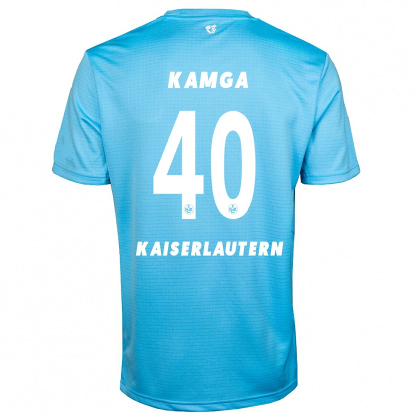 Danxen Kinder Enis Kamga #40 Trikot Hellblau Weiß Torwarttrikot 2025/26 Österreich