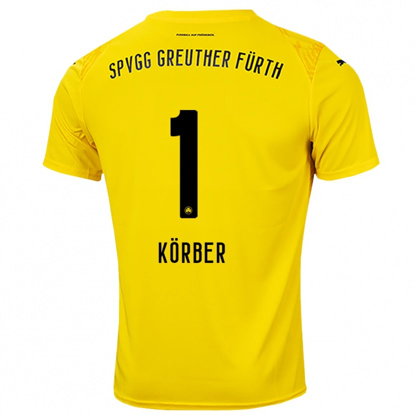 Danxen Kinder Nils Körber #1 Trikot Gelb Schwarz Torwarttrikot 2025/26 Österreich