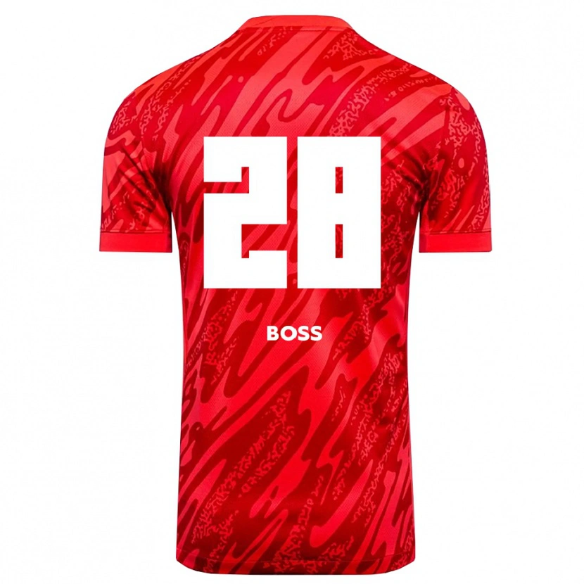 Danxen Kinder Tim Boss #28 Trikot Rot Weiß Torwarttrikot 2025/26 Österreich