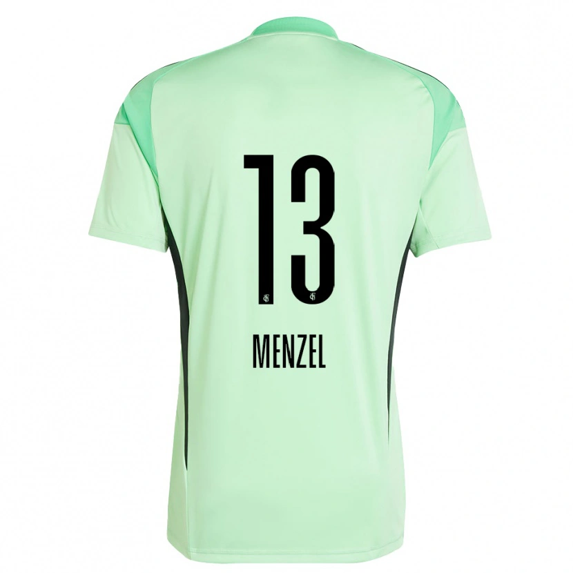 Danxen Kinder Phillip Menzel #13 Trikot Hellgrün Schwarz Torwarttrikot 2025/26 Österreich
