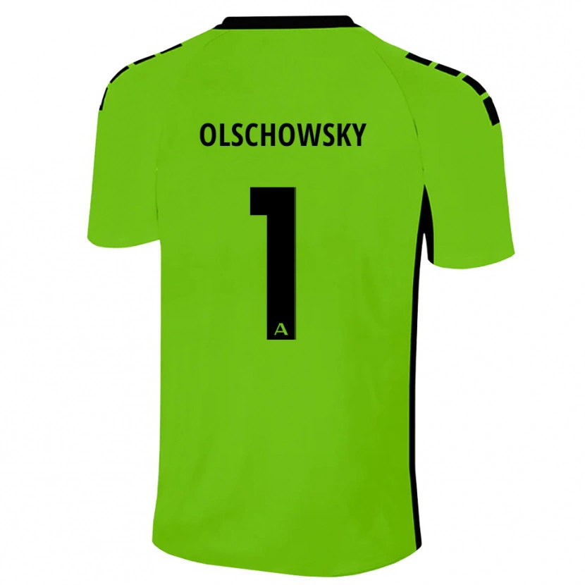 Danxen Kinder Jan Olschowsky #1 Trikot Grasgrün Schwarz Torwarttrikot 2025/26 Österreich