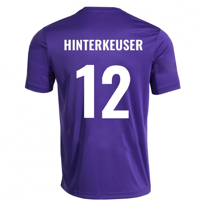 Danxen Kinder Thomas Hinterkeuser #12 Trikot Lila Weiß Torwarttrikot 2025/26 Österreich