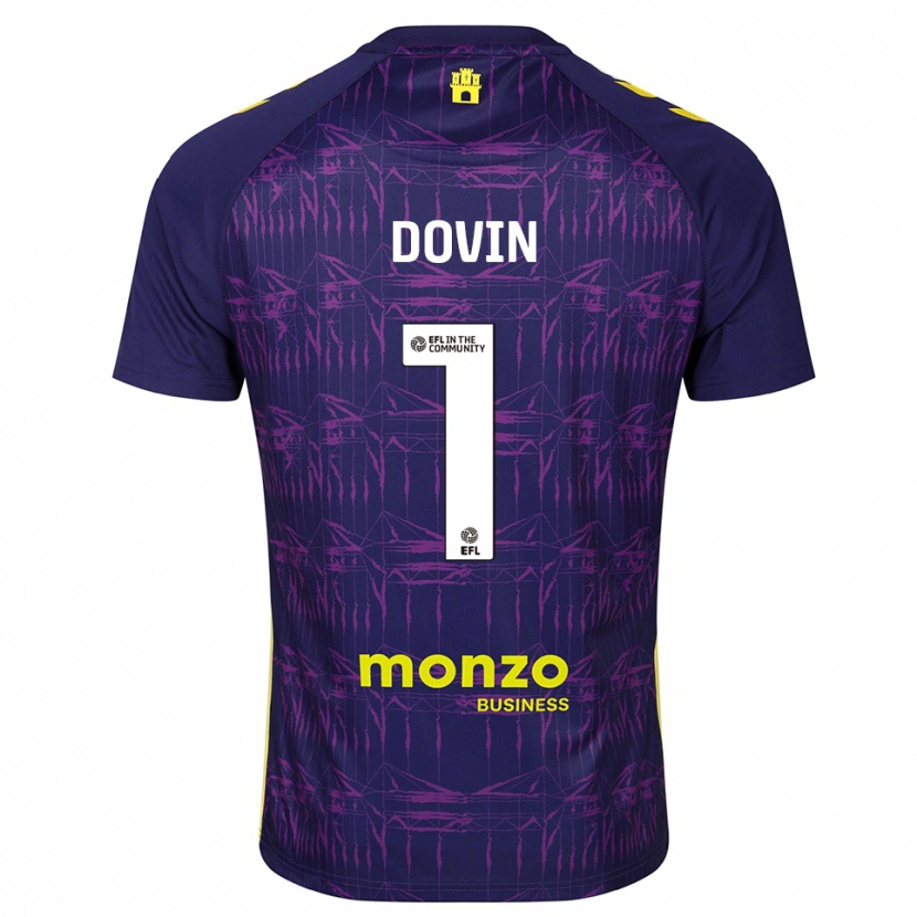 Danxen Kinder Oliver Dovin #1 Trikot Violett Gelb Torwarttrikot 2025/26 Österreich