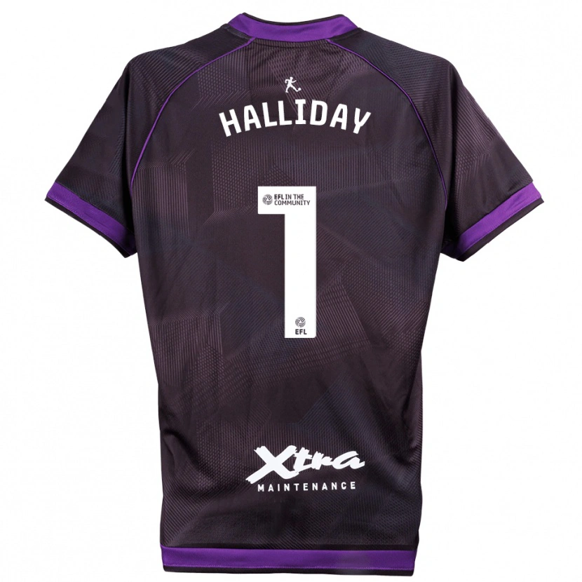 Danxen Kinder Joel Halliday #1 Trikot Violett Weiß Torwarttrikot 2025/26 Österreich