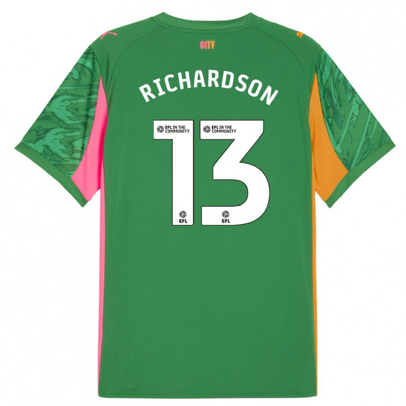 Danxen Kinder Cale Richardson #13 Trikot Grün Orange Torwarttrikot 2025/26 Österreich