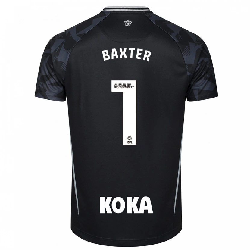 Danxen Kinder Nathan Baxter #1 Trikot Schwarz Blau Torwarttrikot 2025/26 Österreich