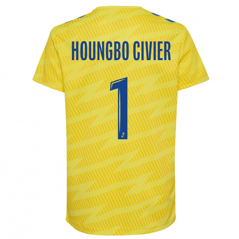 Danxen Kinder Matéo Houngbo Civier #1 Trikot Gelb Blau Torwarttrikot 2025/26 Österreich
