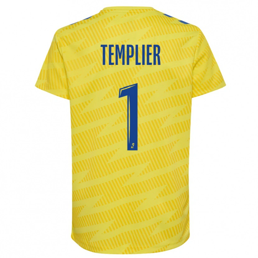 Danxen Kinder Emma Templier #1 Trikot Gelb Blau Torwarttrikot 2025/26 Österreich