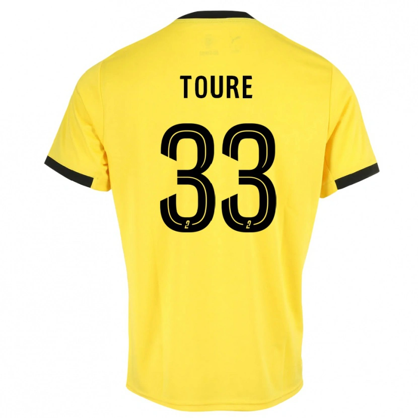 Danxen Kinder Almami Touré #33 Trikot Gelb Schwarz Torwarttrikot 2025/26 Österreich