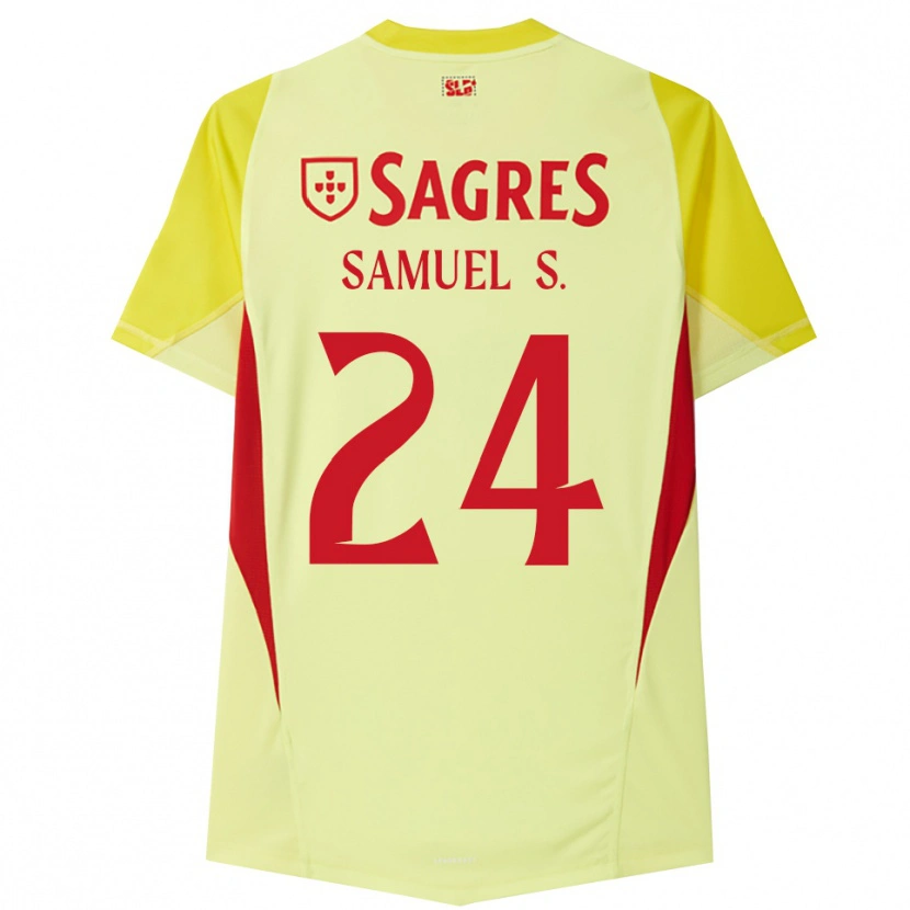 Danxen Kinder Samuel Soares #24 Trikot Gelb Rot Torwarttrikot 2025/26 Österreich