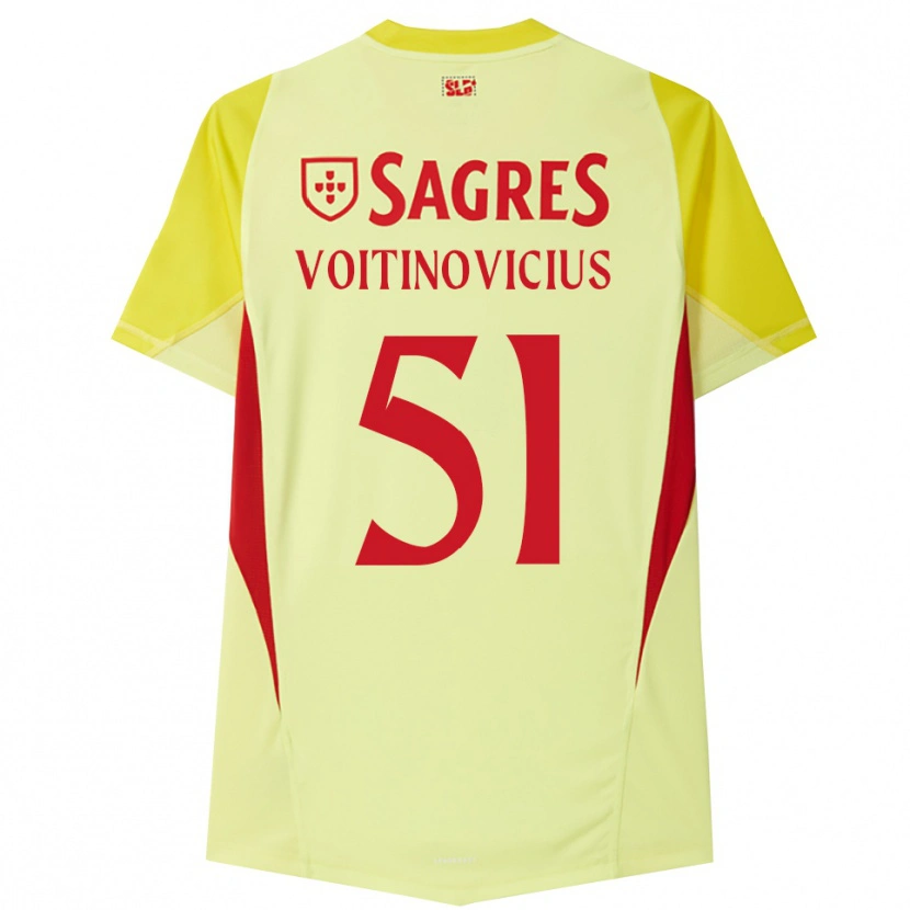 Danxen Kinder Arnas Voitinovičius #51 Trikot Gelb Rot Torwarttrikot 2025/26 Österreich