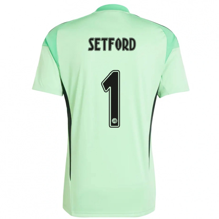 Danxen Kinder Charlie Setford #1 Trikot Hellgrün Schwarz Torwarttrikot 2025/26 Österreich