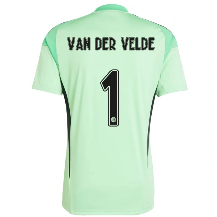 Danxen Kinder Valentijn van der Velde #1 Trikot Hellgrün Schwarz Torwarttrikot 2025/26 Österreich