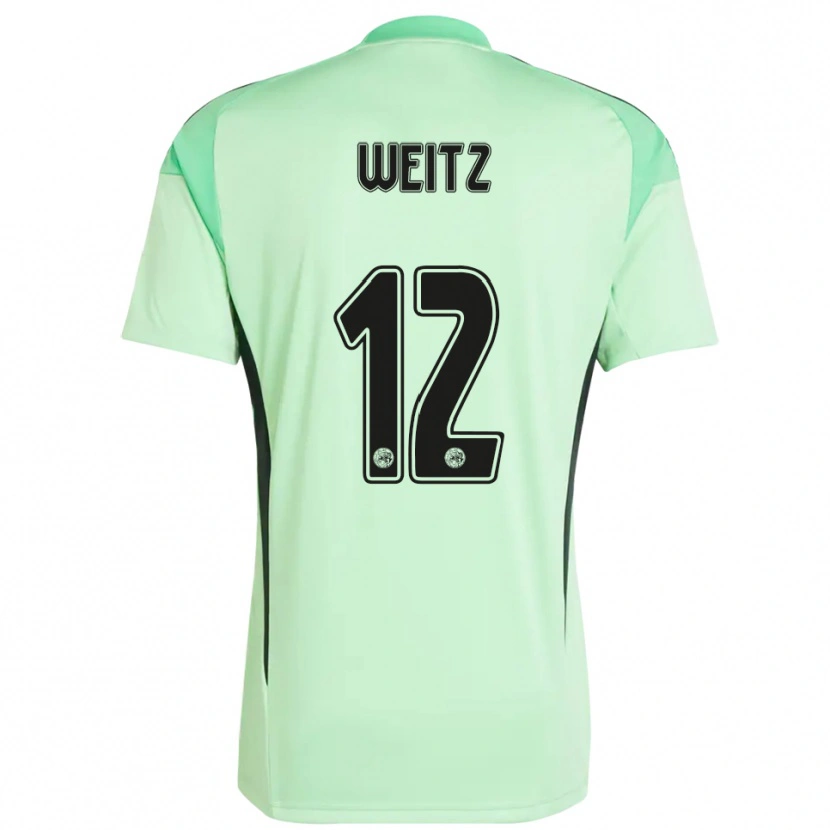 Danxen Kinder Axel Weitz #12 Trikot Hellgrün Schwarz Torwarttrikot 2025/26 Österreich