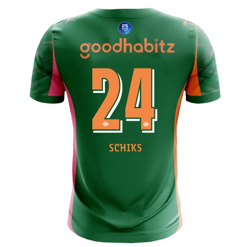 Danxen Kinder Niek Schiks #24 Trikot Grün Orange Torwarttrikot 2025/26 Österreich