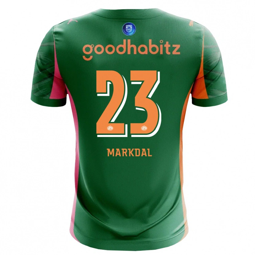 Danxen Kinder Mikkel Markdal #23 Trikot Grün Orange Torwarttrikot 2025/26 Österreich