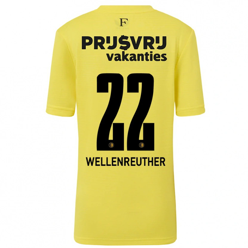 Danxen Kinder Timon Wellenreuther #22 Trikot Gelb Schwarz Torwarttrikot 2025/26 Österreich