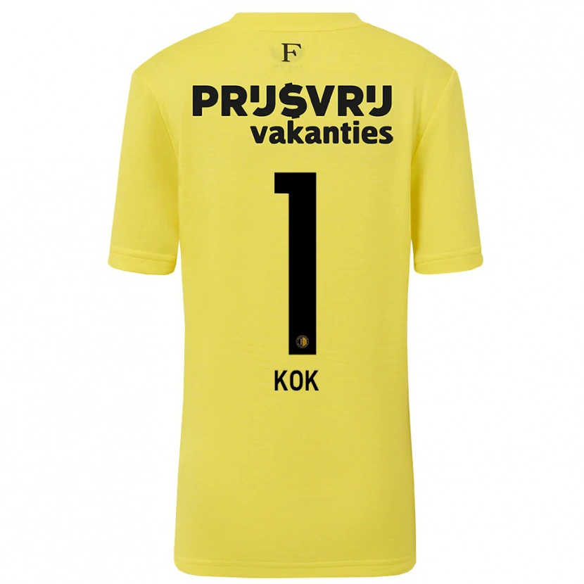 Danxen Kinder Stefan Kok #1 Trikot Gelb Schwarz Torwarttrikot 2025/26 Österreich