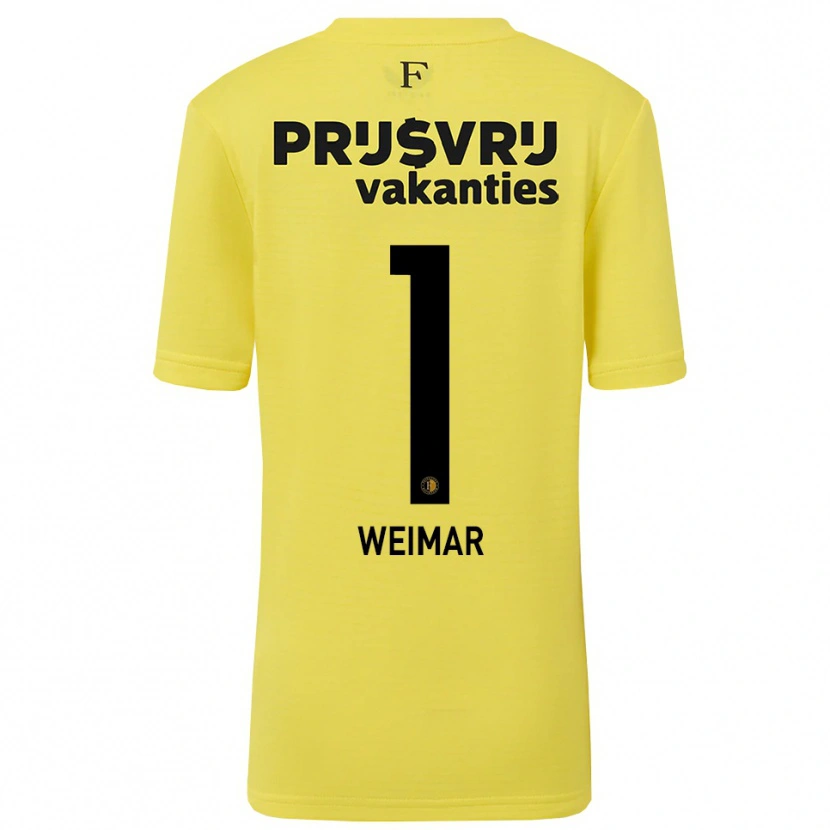 Danxen Kinder Jacintha Weimar #1 Trikot Gelb Schwarz Torwarttrikot 2025/26 Österreich