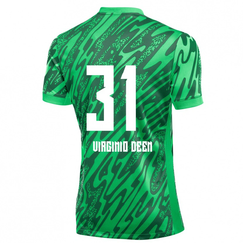 Danxen Kinder Daniël Virginio Deen #31 Trikot Grün Weiß Torwarttrikot 2025/26 Österreich