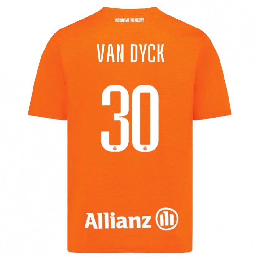 Danxen Kinder Nell Van Dyck #30 Trikot Orange Weiß Torwarttrikot 2025/26 Österreich