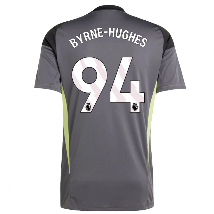 Danxen Kinder Cameron Byrne-Hughes #94 Trikot Dunkelgrau Weiß Torwarttrikot 2025/26 Österreich