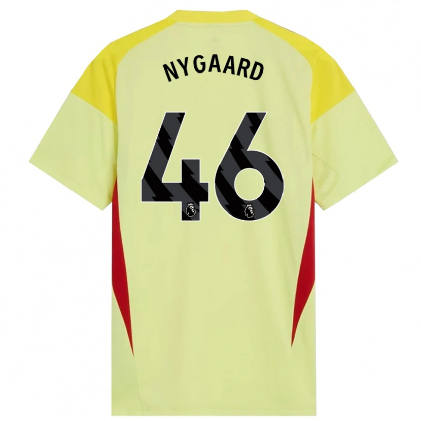 Danxen Kinder Lucas Nygaard #46 Trikot Gelb Rot Schwarz Torwarttrikot 2025/26 Österreich