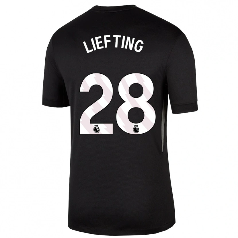 Danxen Kinder Femke Liefting #28 Trikot Schwarz Weiß Torwarttrikot 2025/26 Österreich