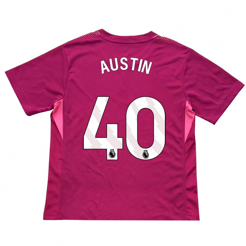 Danxen Kinder Brandon Austin #40 Trikot Rosenweiß Torwarttrikot 2025/26 Österreich