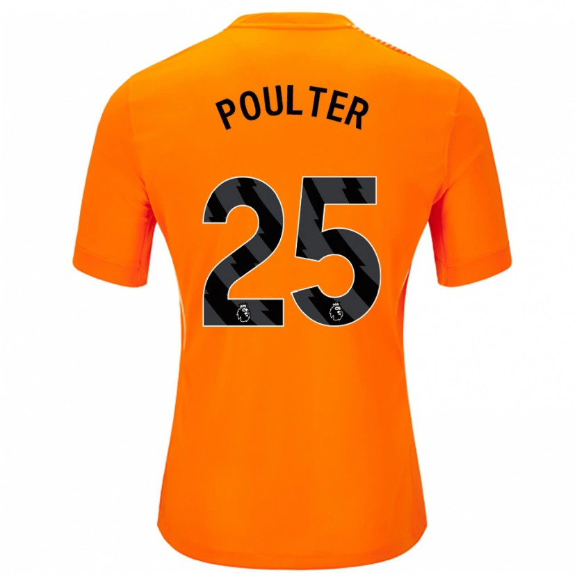 Danxen Kinder Hannah Poulter #25 Trikot Orange Schwarz Torwarttrikot 2025/26 Österreich