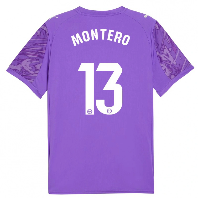Danxen Kinder Rubén Montero #13 Trikot Violett Weiß Torwarttrikot 2025/26 Österreich